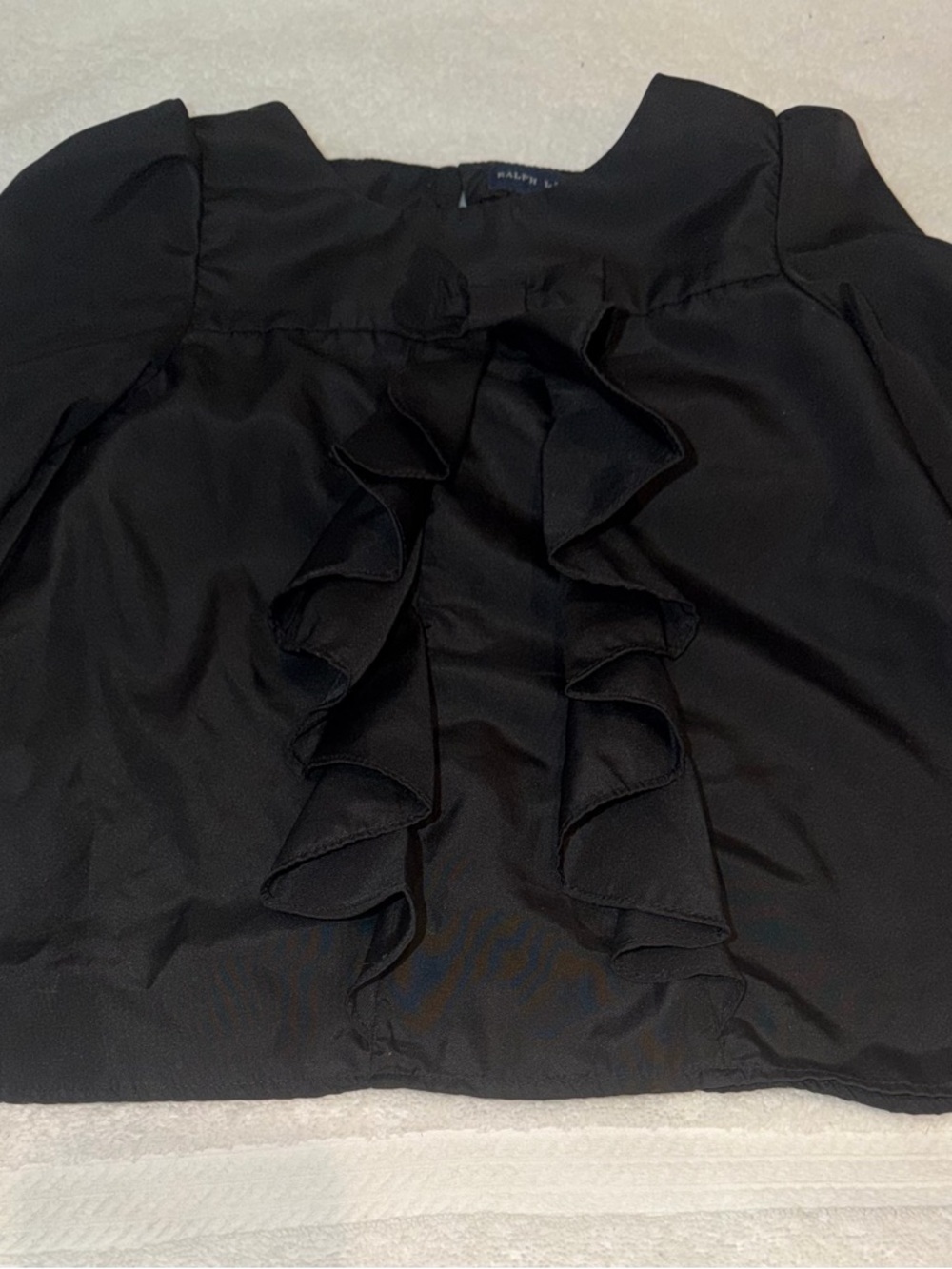 Ralph Lauren baby toddler 24 months black blouse top ruffle